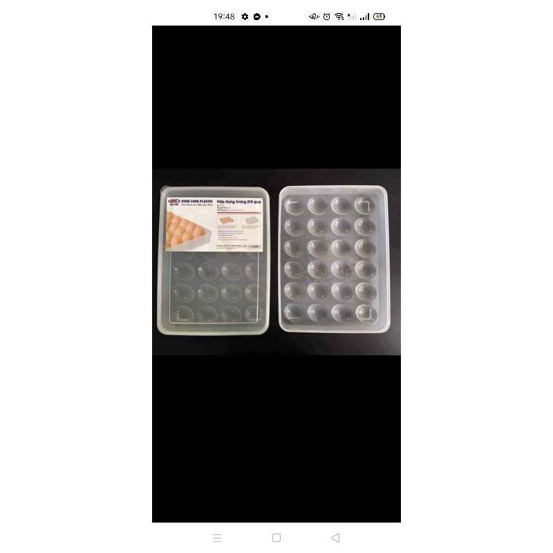 Khay đựng trứng 24 quả nhựa bền đẹp, ko mùi ăn toàn và vệ sinh trong tủ lạnh