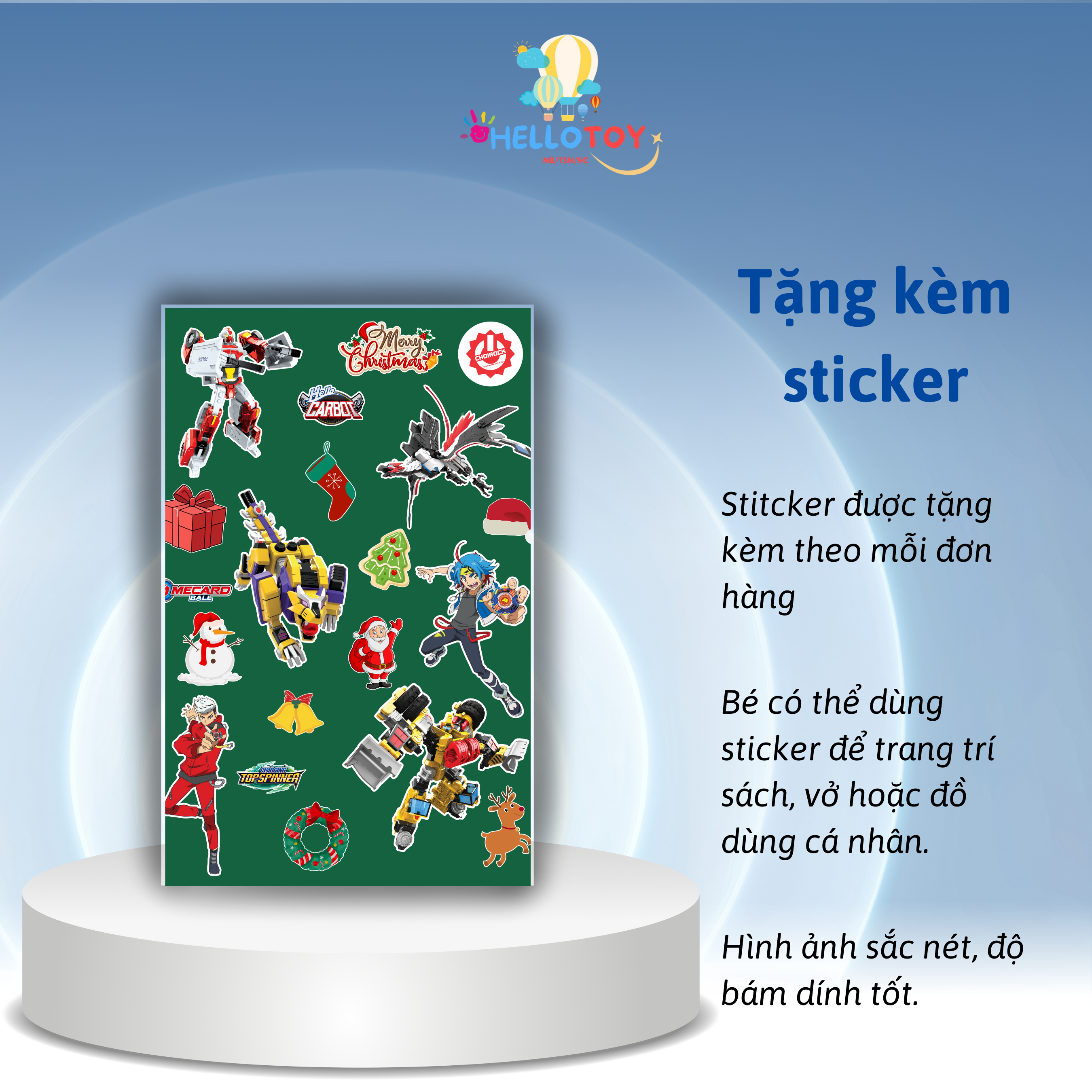 (QUÀ TẶNG - KHÔNG BÁN) Sticker giáng sinh
