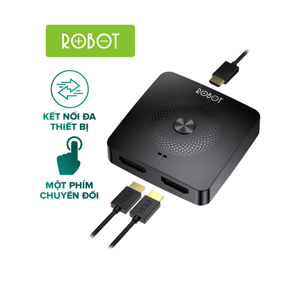 HUB Chuyển Đổi ROBOT HM103 đa cổng HDMI Hỗ Trợ Hai Chiều Switch/Splitter - Hàng Chính Hãng