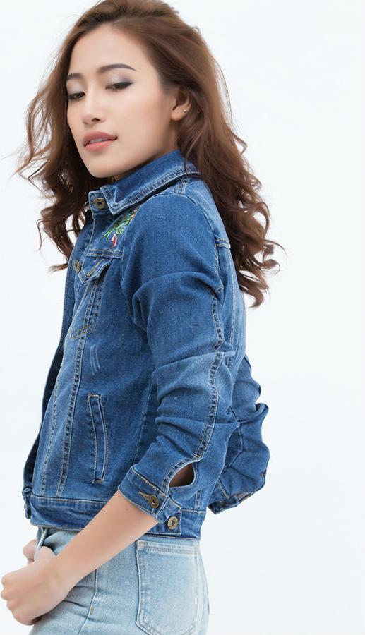 Áo Khoác Jean Nữ Titishop NT22 - Xanh
