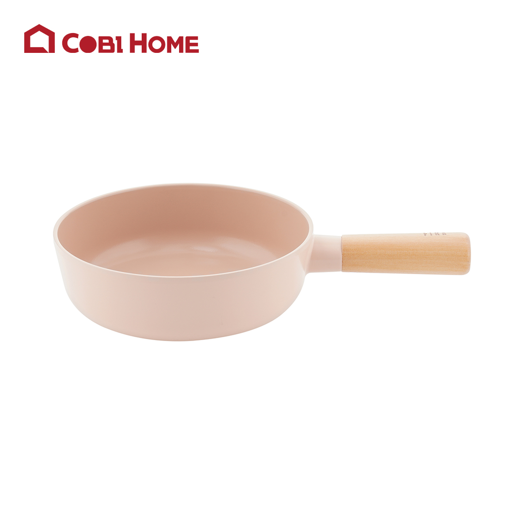 Chảo nhôm ,màu hồng đào 6 size - phân phối chính hang cobi home.