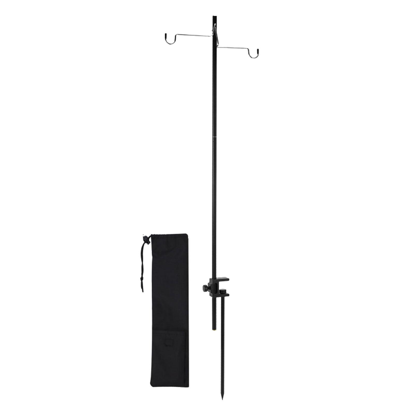 Outdoor Lamp Pole, Camping Lantern Stand Hanging Tent Light Holder Multifunction Light Stand Hanger Lamp Hook Stand for Fishing, BBQ, Garden