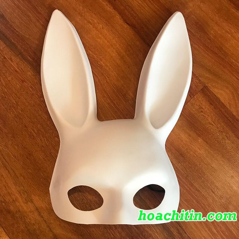 Mặt Nạ Thỏ Bunny Tai Dài Trắng hóa trang halloween