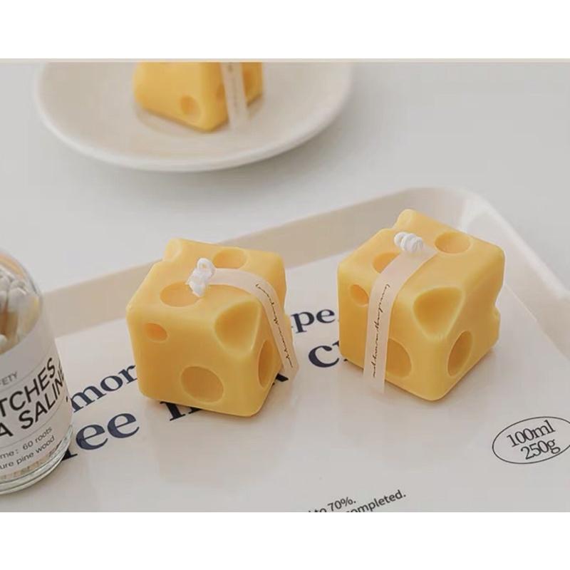 Nến Thơm Phô Mai Vuông Tinh Dầu Thiên Nhiên Handmade, Phụ Kiện Decor - Dory Lab