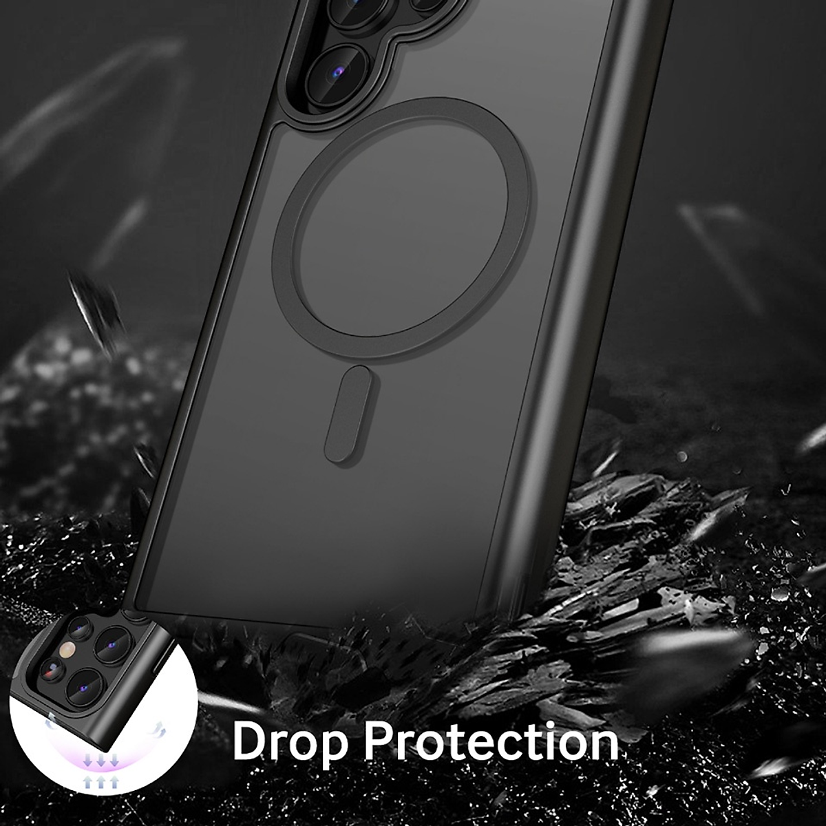 Ốp lưng nhám sạc từ tính cho Samsung S23 Ultra hiệu Likgus PC Ultra-thin Frosted Magnetic Case - Hàng nhập khẩu