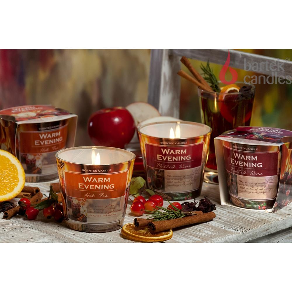 Combo 2 Ly nến thơm tinh dầu Bartek Warm Evening 115g QT02788 - quế, hồi, cam đỏ, trang trí, thơm phòng, thư giãn, hỗ trợ khử mùi