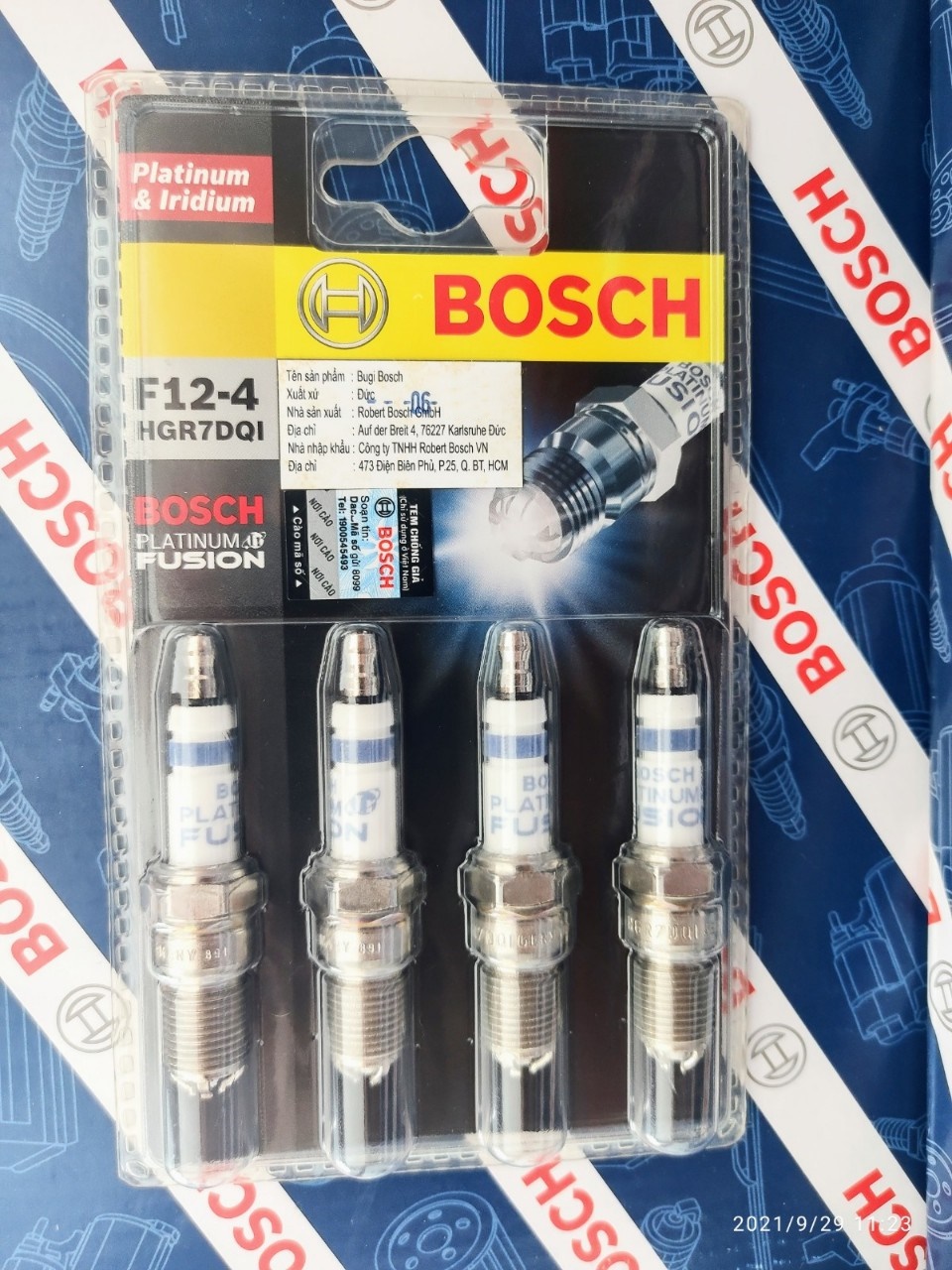 Bộ Bugi Chân Côn Ngắn Bosch Ford Explorer Mondeo Focus Escape 3.0/2.3 Mazda 6 - HGR7DQI