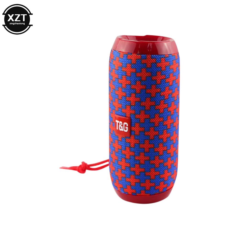 Mới TG117 Loa Bluetooth không dây chống nước TWS Máy nghe nhạc di động ngoài trời Máy nghe nhạc MP3 Loa siêu trầm Thẻ TF Loa có thể gọi được Màu sắc: Xanh đỏ