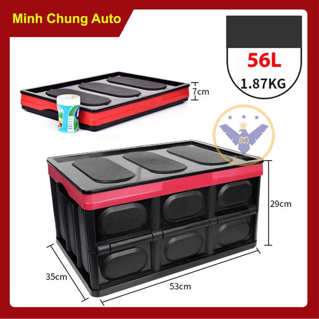 Thùng chứa đồ ô tô 56L gấp gọn tiện dụng dùng để đồ trong cốp xe hơi và gia đình