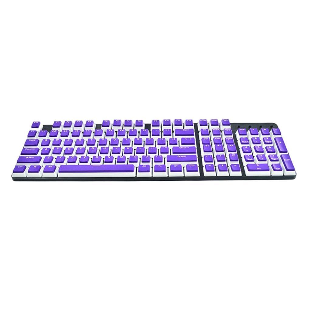Pudding Keycaps Set 104Keys Doubleshot for Office Home Gaming Typing