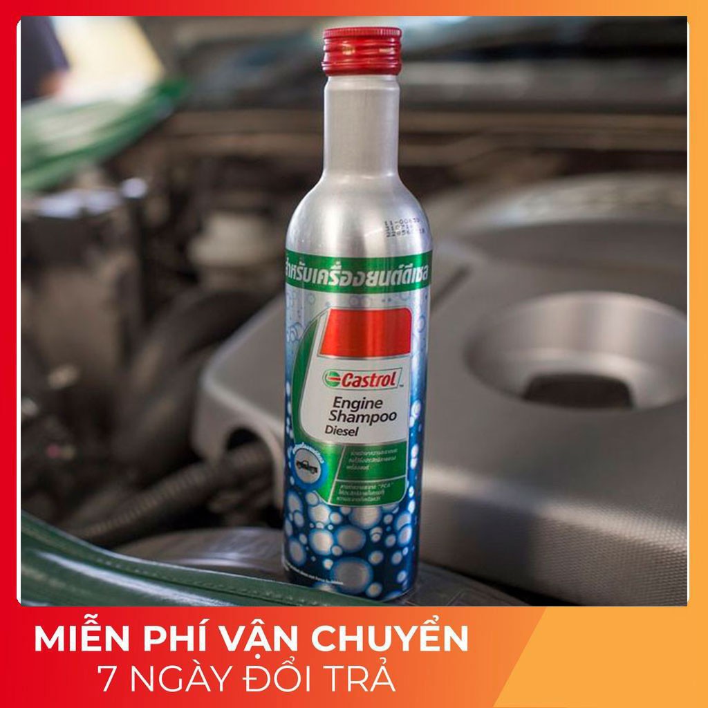 Dung dịch súc động cơ ô tô xe máy CASTROL ENGINE làm sạch cặn bẩn cao câp mẫu mới