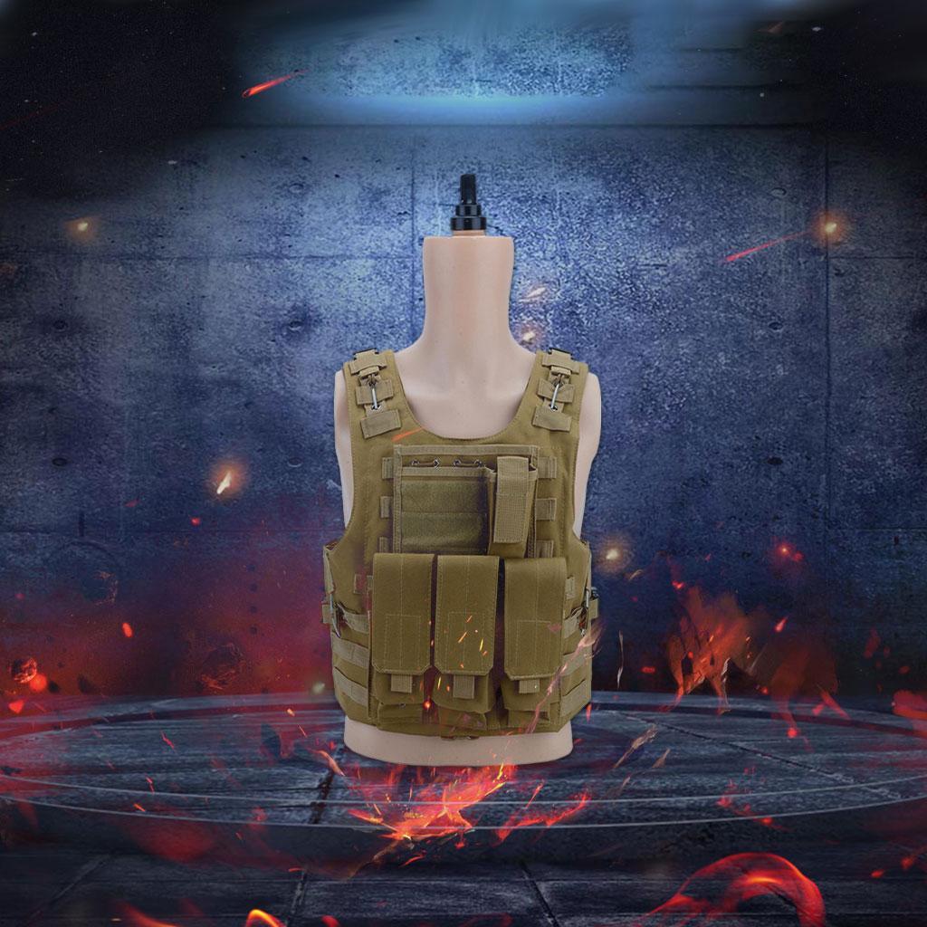 Plate Carrier Assault Gear Jacket for Men Women Outdoor Khaki
