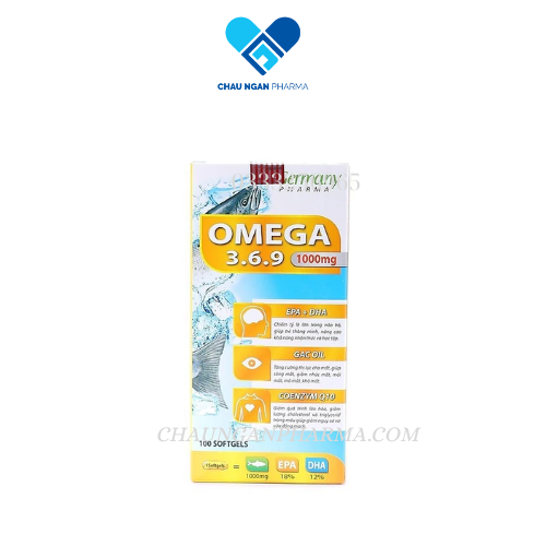 Viên dầu cá Omega 3 6 9 Bổ não, sáng mắt, khỏe mạnh tim mạch - 100 viên