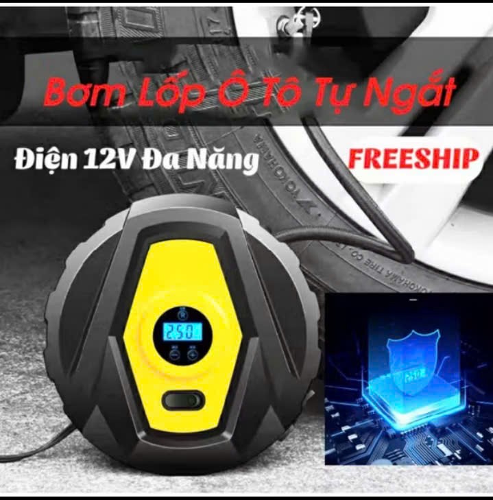 Bơm hơi bơm lốp xe máy ôtô xe đạp màn hình LED