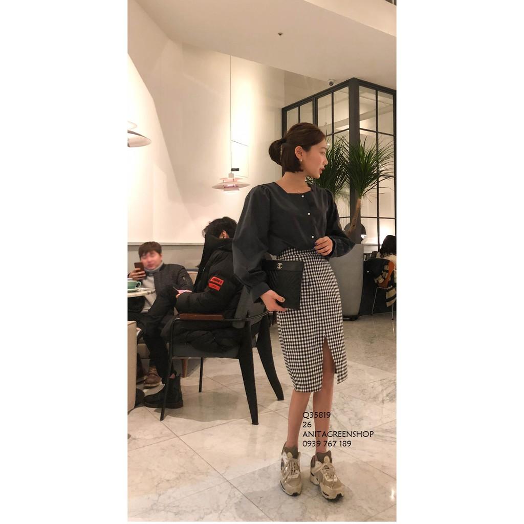 Q35819 CHÂN VÁY CARO CÔNG SỞ