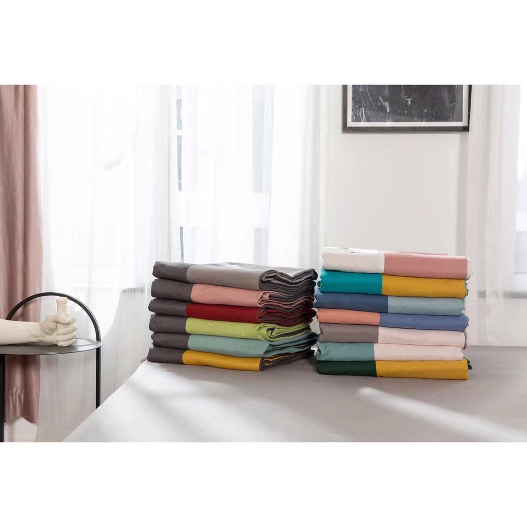 Bộ chăn ga Cotton Tici pha màu M2T bedding chăn ga Hàn Quốc đủ màu đủ size miễn phí bo chun