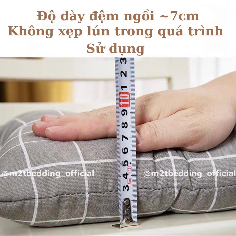 Đệm Ngồi Bệt, Đệm Lót Ghế M2T Bedding Bông Mềm Êm Ái Vải Canvas Kích Thước 40x40cm