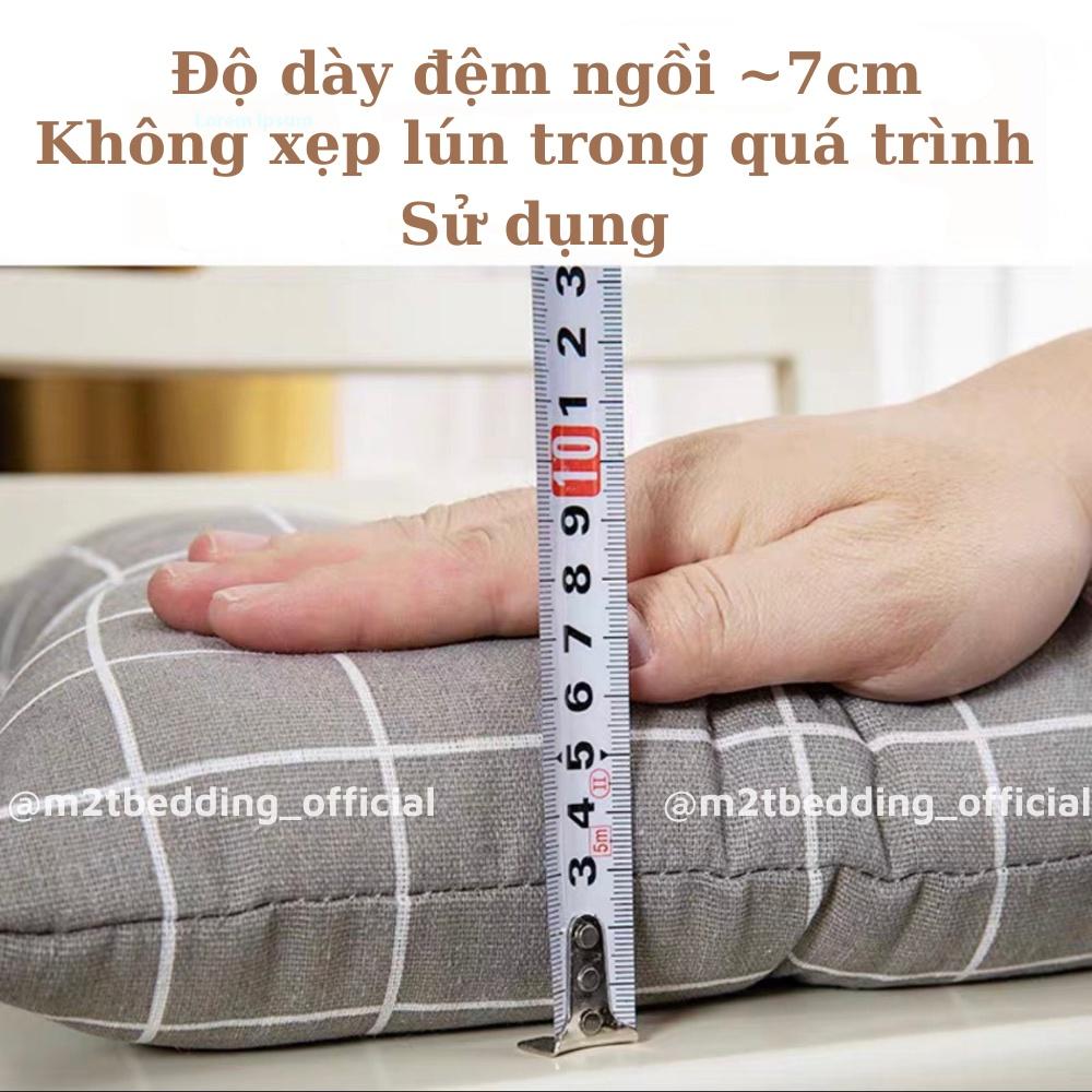 Đệm Ngồi Bệt, Đệm Lót Ghế M2T Bedding Bông Mềm Êm Ái Vải Canvas Kích Thước 40x40cm