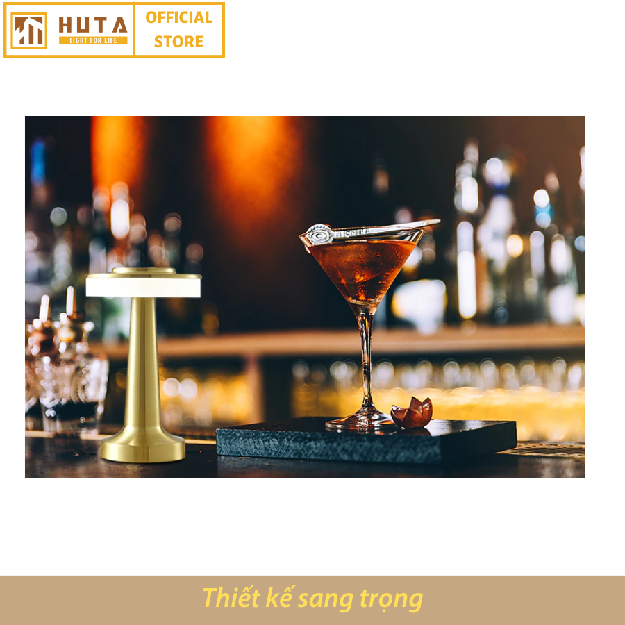 Đèn Led Để Bàn Quầy Bar Nhà Hàng HUTA RESDIA1 Cảm Ứng Tích Điện, Điều Chỉnh Ánh Sáng Vàng, Trang Trí Quán Bar, Nhà Hàng, Quán Cà Phê