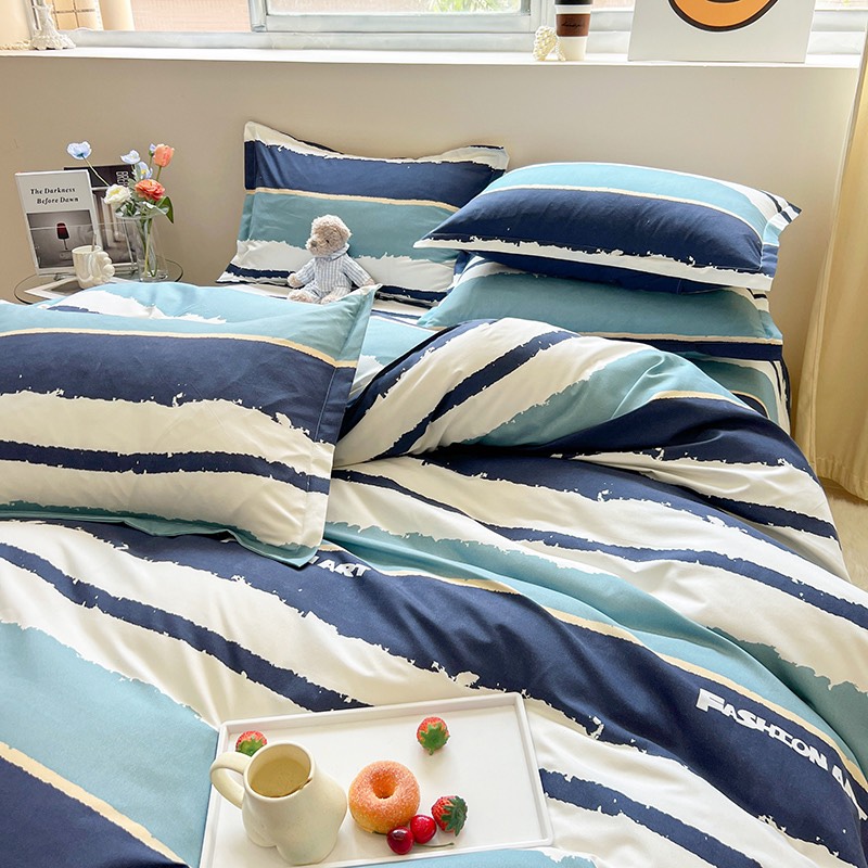 Bộ chăn ga gối Sóng Biển poly cotton cực đẹp