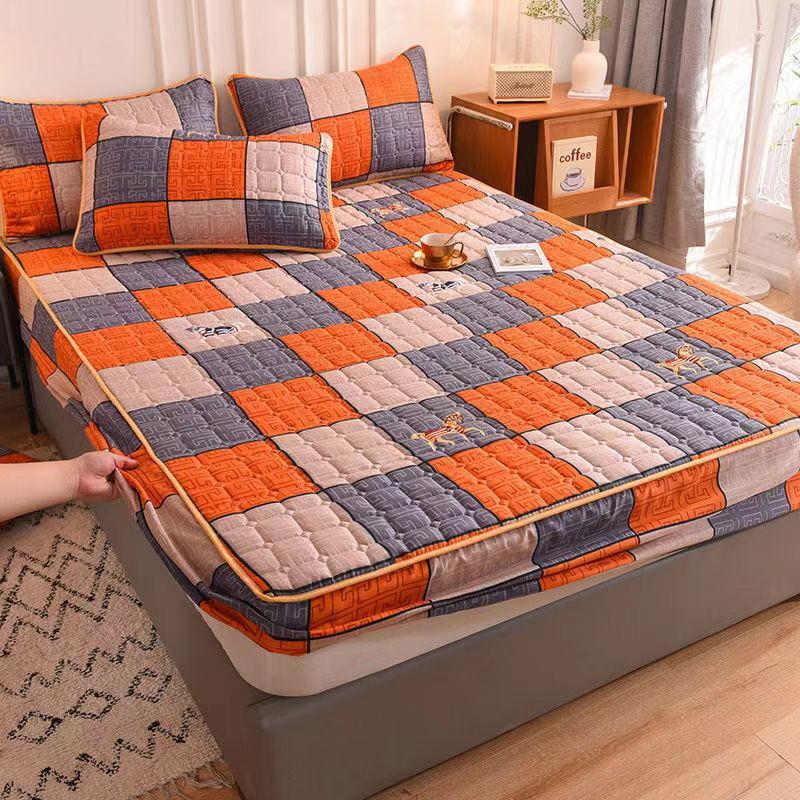 Làm Dày Mền Chần Gòn Bọc Nệm Ấm Áp Mềm Mại Nữ Hoàng Vua Chần Gòn Giường Trang Bị Tấm Không Bao Gồm Vỏ Gối