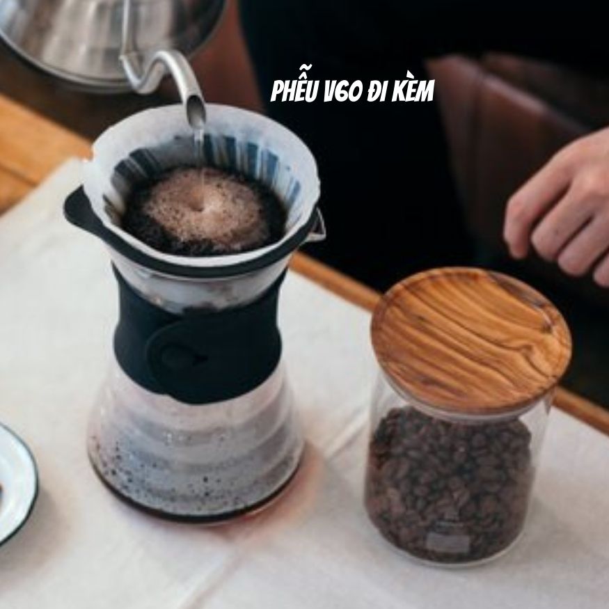 Bình pha cà phê Hario Dripper 700ml Kèm phễu, giấy lọc