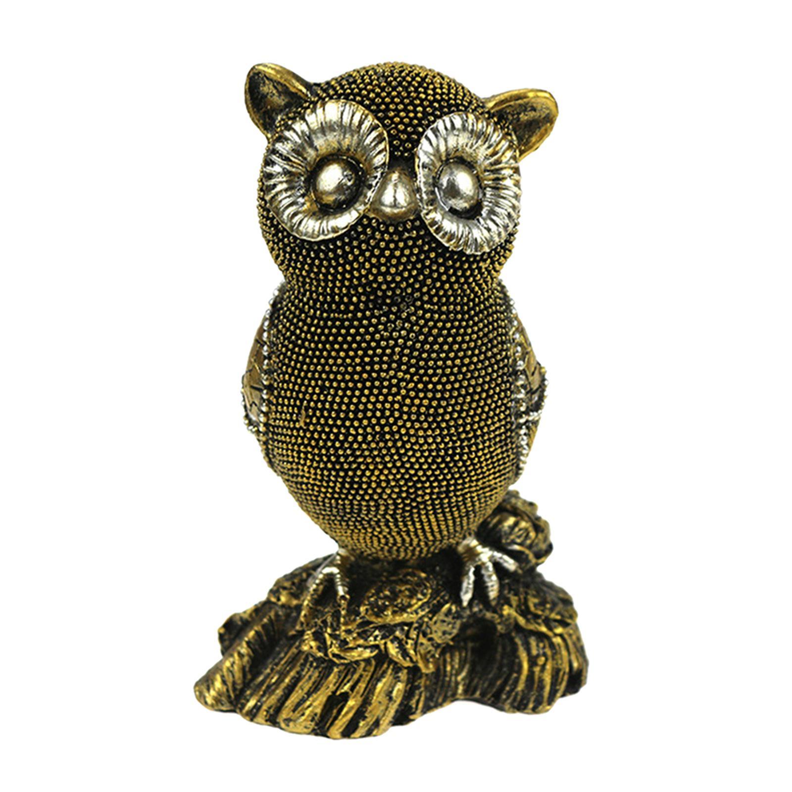 Owl Statue Ornaments Sculpture Animal Figurine for Living Room Birds Friend A