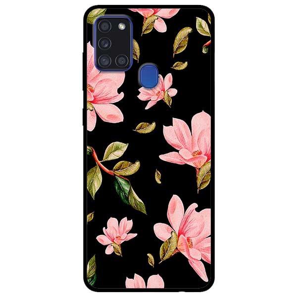 Ốp lưng dành cho Samsung A21 - A21s - A31 mẫu Hoa Lan Hồng Nền Đen
