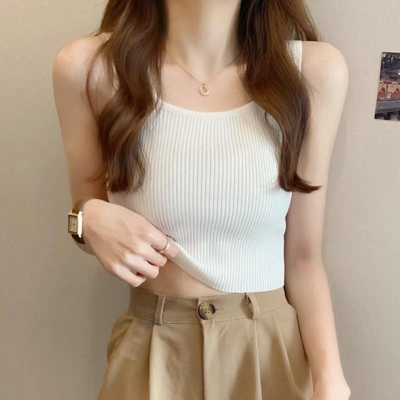 MS421 Áo ba lỗ croptop len tăm basic Quảng Châu