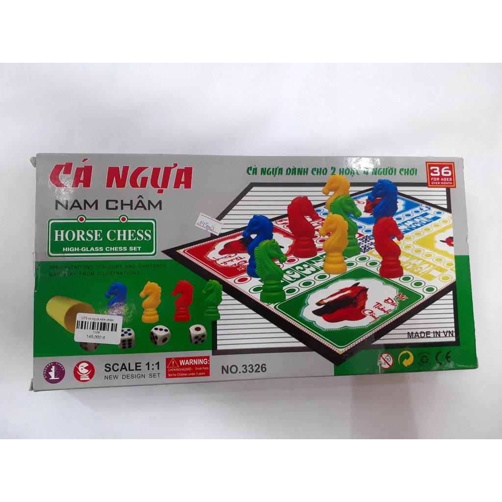 BỘ CỜ CÁ NGỰA NAM CHÂM HỘP XANH