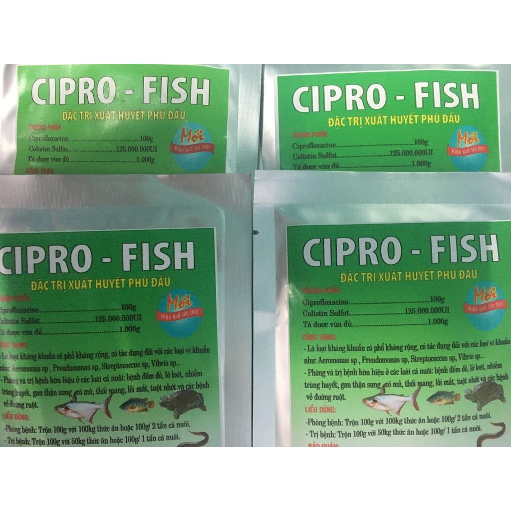 Combo 10 gói Ciprofish dùng cho cá, lươn và các loài thủy sản