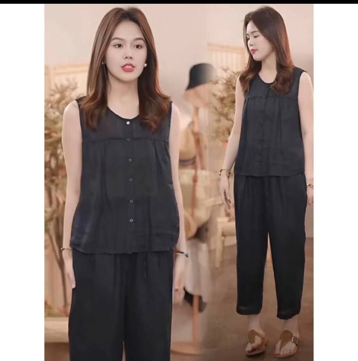 Đồ bộ nữ big size, chất liệu vải mát, form rộng thoải mái, quần áo trung niên sang, quý phái NeSa Shop