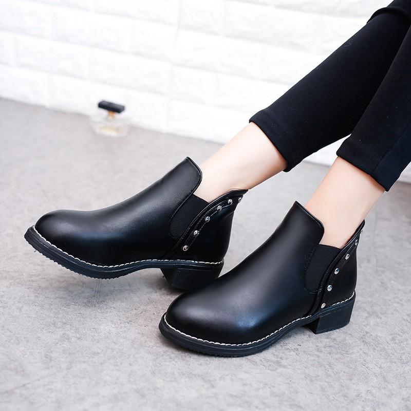 Boots Soras ️️ BỐT da trơn trun, đính hạt Đẳng Cấp, Thanh Lịch Soras SY1016