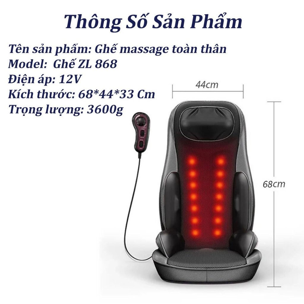 [Tặng Máy Massage Chân] Ghế Massage Toàn Thân Cao Cấp Dành Gia Đình Đệm Ghế Mát Xa Toàn Thân Chuyên Sâu Hồng Ngoại Công Suất Mạnh Thư Giãn Giảm Đau Mỏi Stress Hiệu Quả - Hàng Chính Hãng