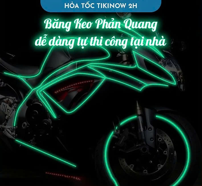 Băng Keo Phản Quang Dán Nhà Cửa, Trang Trí Oto, Xe Máy, Xe Đạp MÀU VÀNG 1cm x 8m