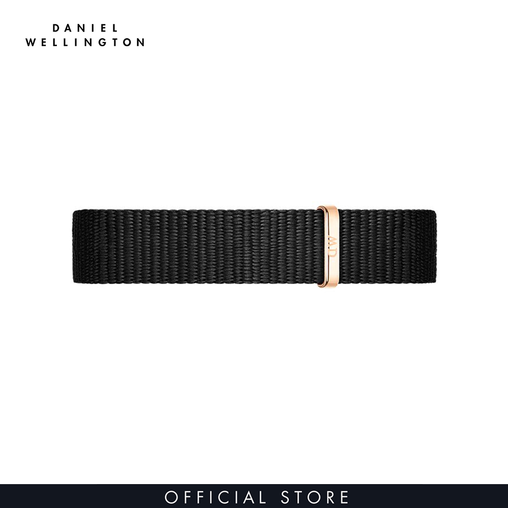 Dây vải nato đồng hồ Daniel Wellington 12mm khóa màu vàng hồng - Cho đồng hồ Petite 28mm - DW00200195