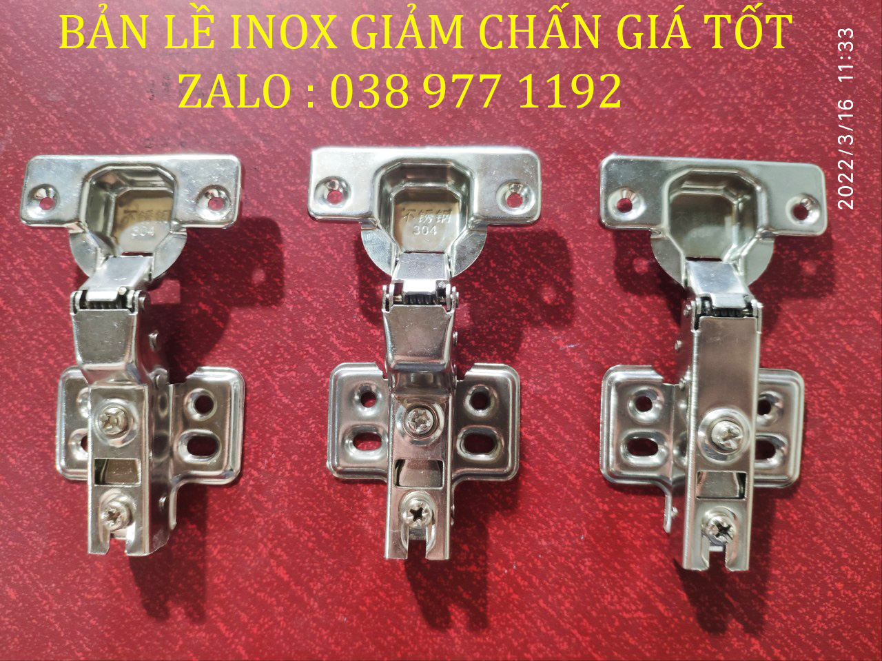 Bản lề inox giảm chấn giá tốt