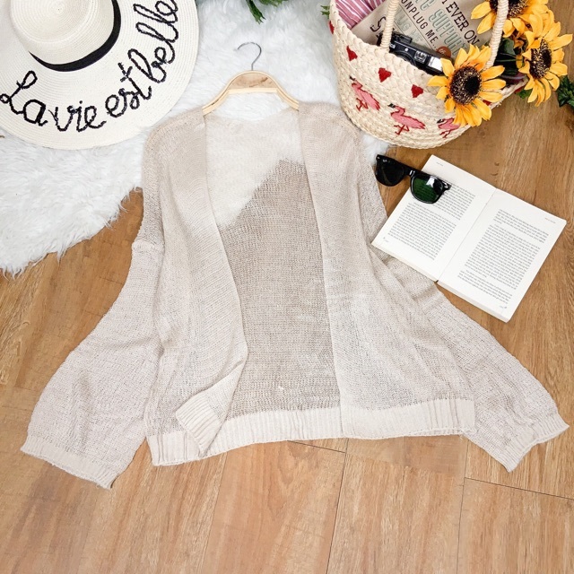 Áo khoác cardigan vải len mỏng cho các nàng