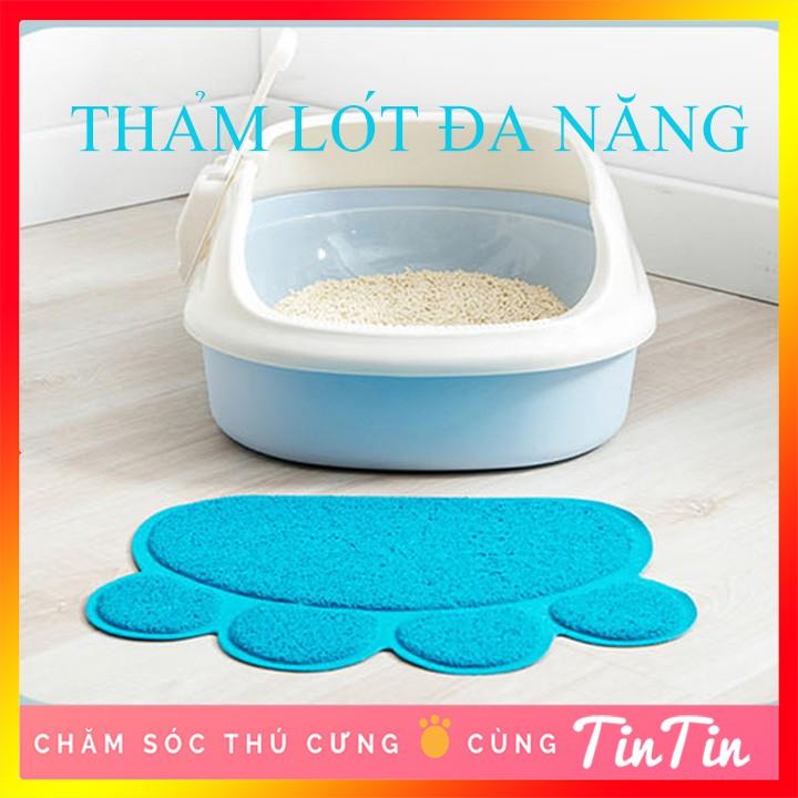 Thảm Lót Khay Vệ Sinh, Thảm Lót Bát Ăn Cho Mèo, Thảm Lót Chống Văng Cát Vệ Sinh và Hạt Thức Ăn
