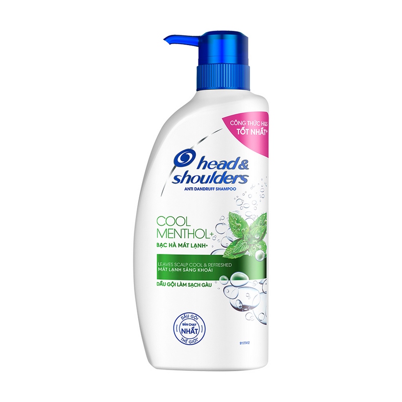 Dầu Gội Head &amp; Shoulders Bạc Hà Mát Rượi (625ml) [Tặng bình nước nắp trắng]