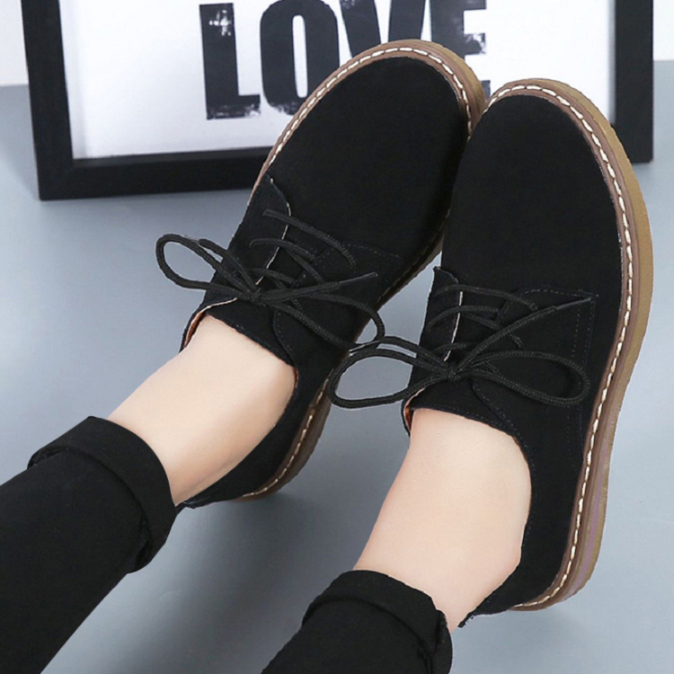 Women's Retro Casual Shoes Suede Oxford bottom Bullock