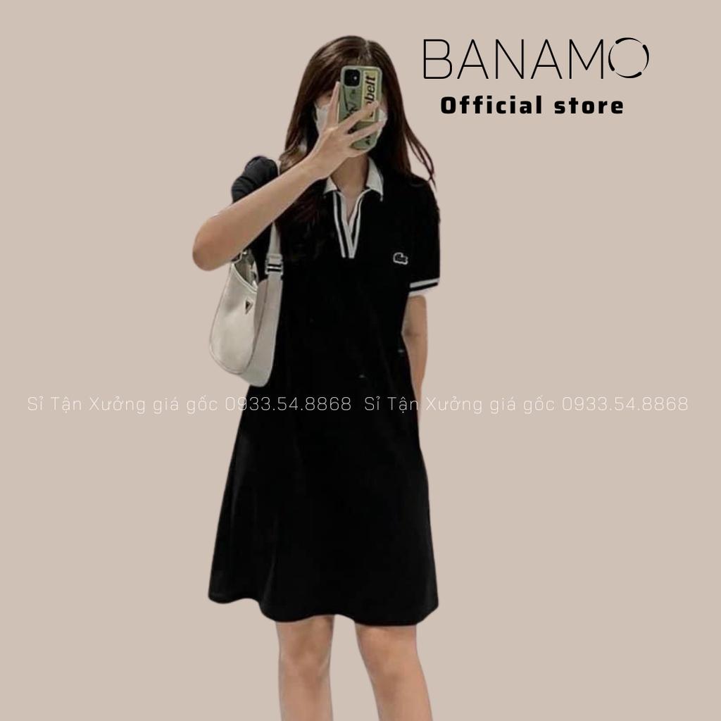 Váy suông nữ thể thao siêu đẹp thời trang Banamo Fashion váy suông màu đen 5914