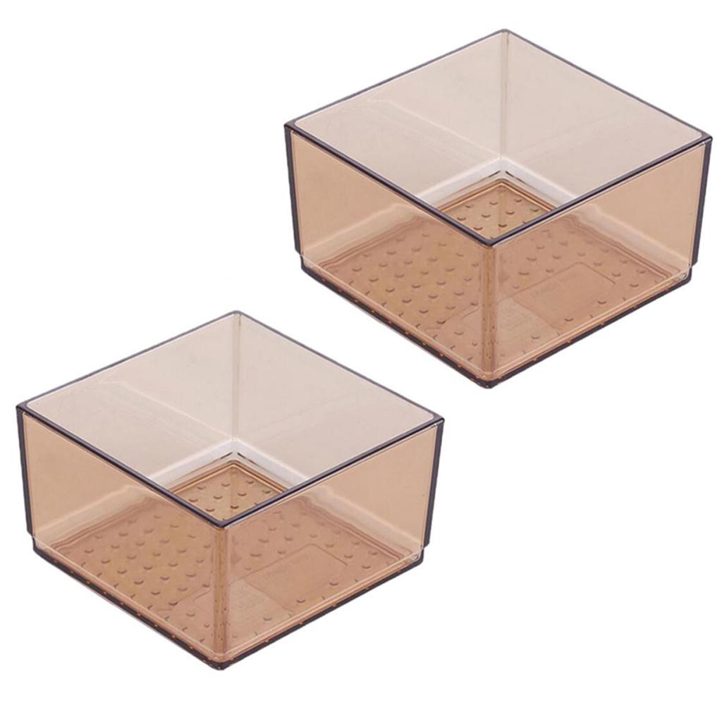 2 Pcs Compartment Drawer Tray Organizer Bathroom Makeup Storage Box Dividers