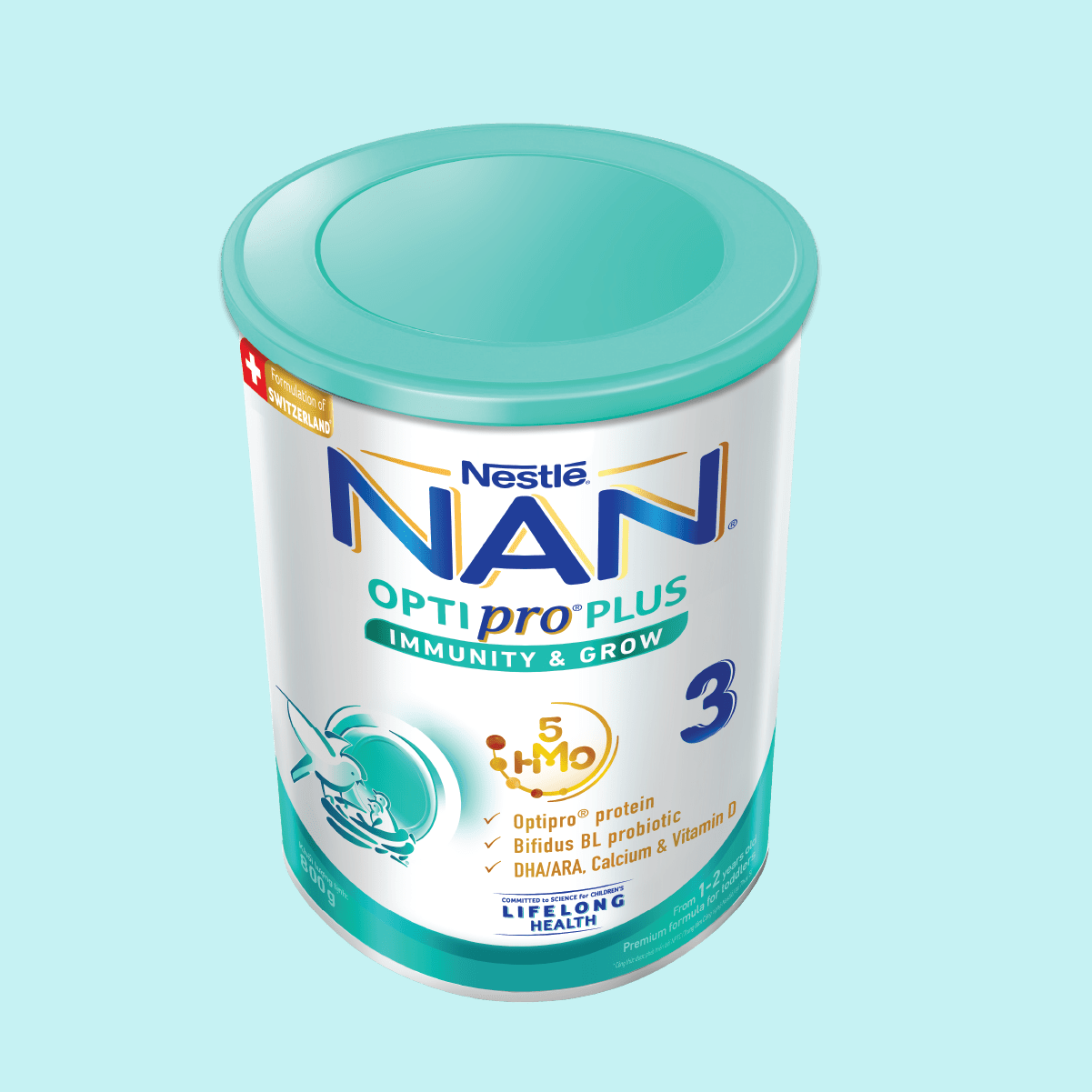 Sữa Bột  Nestlé NAN OPTIPRO PLUS 3 800g/lon với 5HMO - Hỗ trợ Tiêu Hóa, Đề Kháng, Trí Não & Chiều Cao - Bé 1-2 tuổi