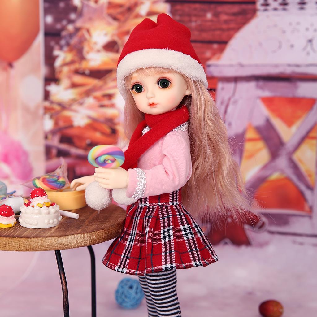 Adorable Doll Christmas Outfits Set For 1/6 BJD Girl Doll Wear Accessories