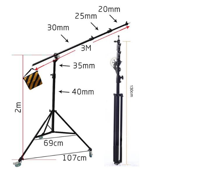 Bộ tay boom treo đèn 5m