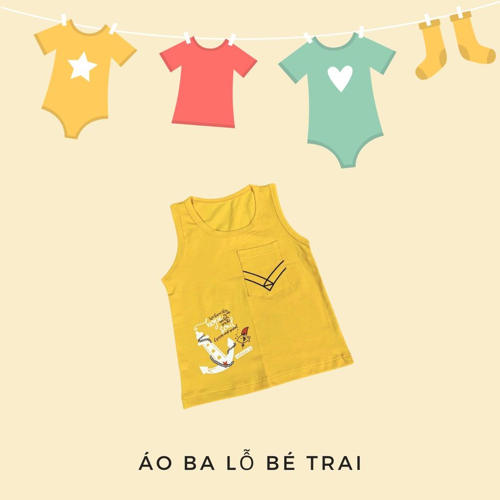 Áo ba lỗ bé trai hình mỏ neo Kidcat shop 100% Cotton