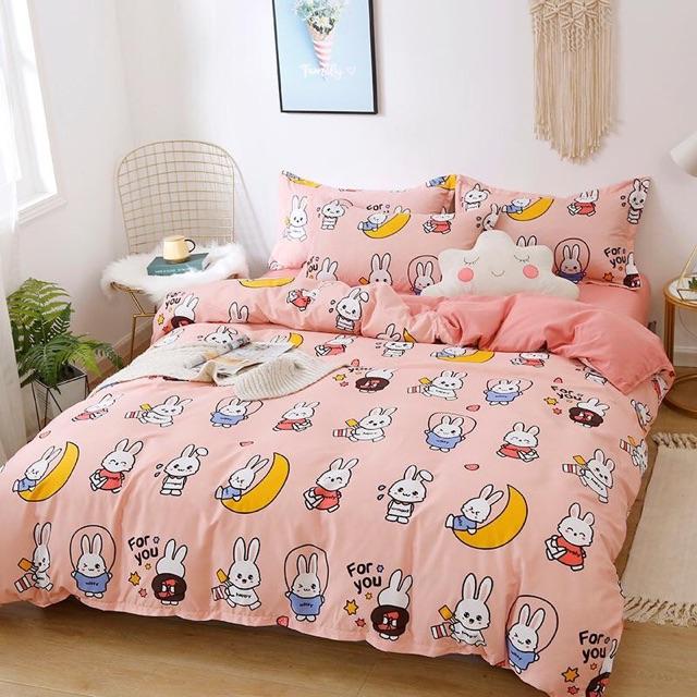 Bộ Cotton Poly 4 món Nhập Khẩu Thỏ Hồng