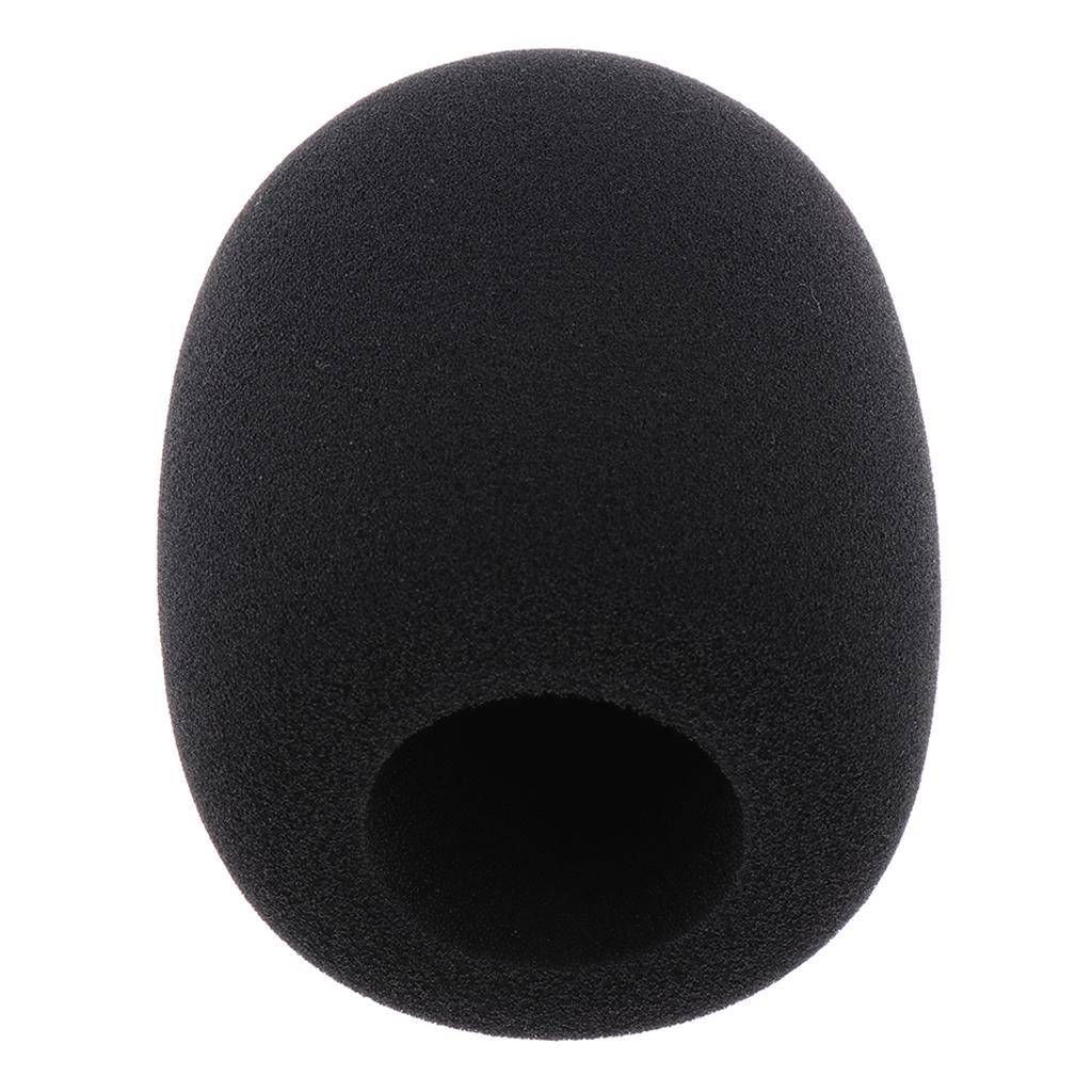 4X Large Black Microphone Foam Cover Mic Windscreen for Condenser Mic 5cm Dia
