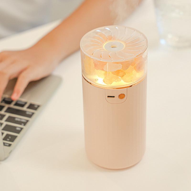 400ML Máy Tạo Độ Ẩm Không Khí Pha Lê Xông Phòng USB Không Dây Tinh Máy Khuếch Tán Tinh Dầu Humidificador Với Bầu Không Khí Đèn Nhà